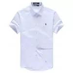 ralph lauren 2019U chemises hommes manche courte coton chaud polo single pony blance